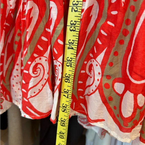 Free People Red and Green Paisley Maxi Skirt - Picture 6 of 6